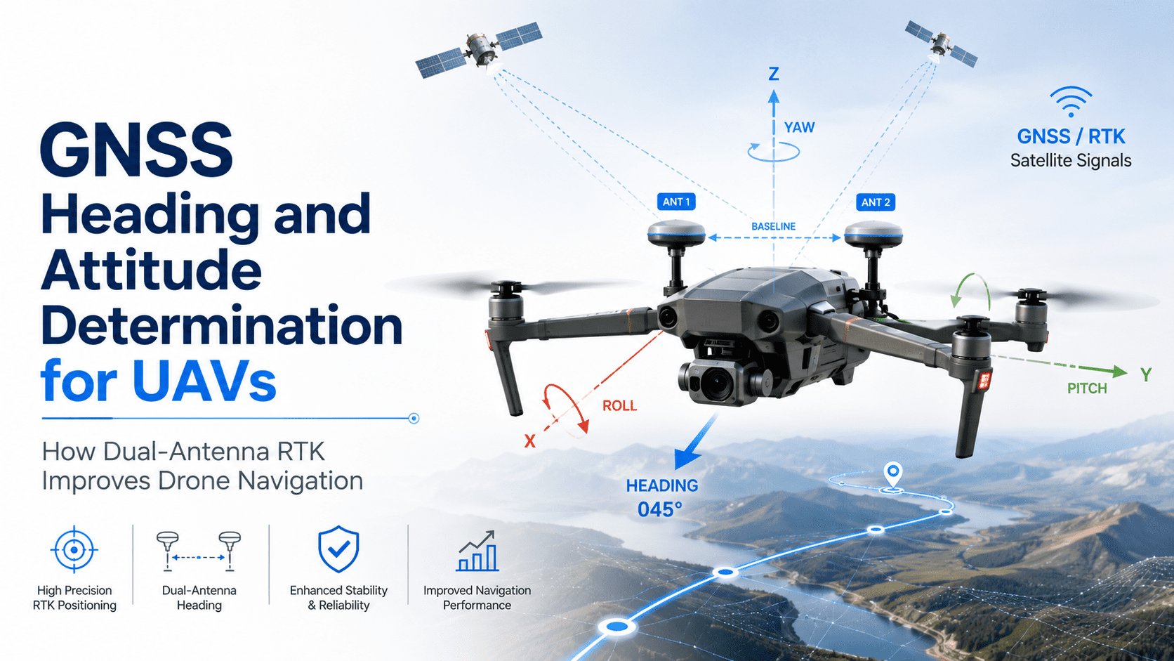 GNSS Heading and Attitude Determination for UAVs