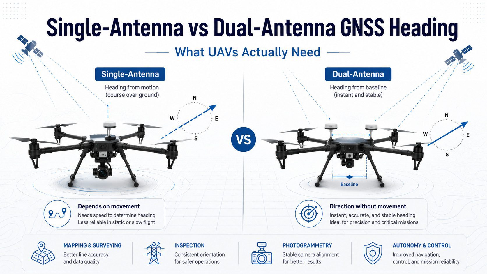 Single-Antenna vs Dual-Antenna GNSS Heading: