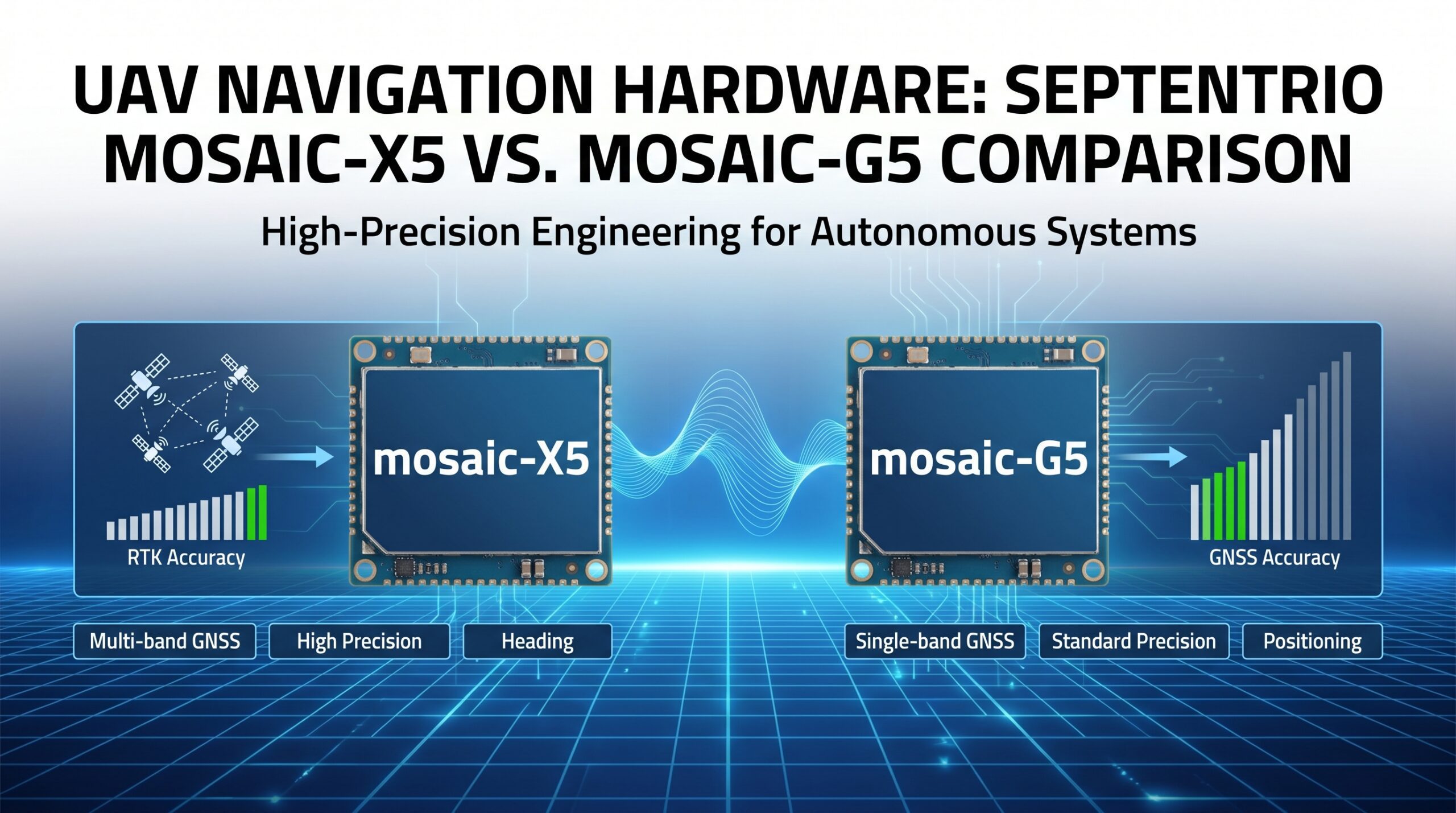 Septentrio mosaic-X5 vs mosaic-G5