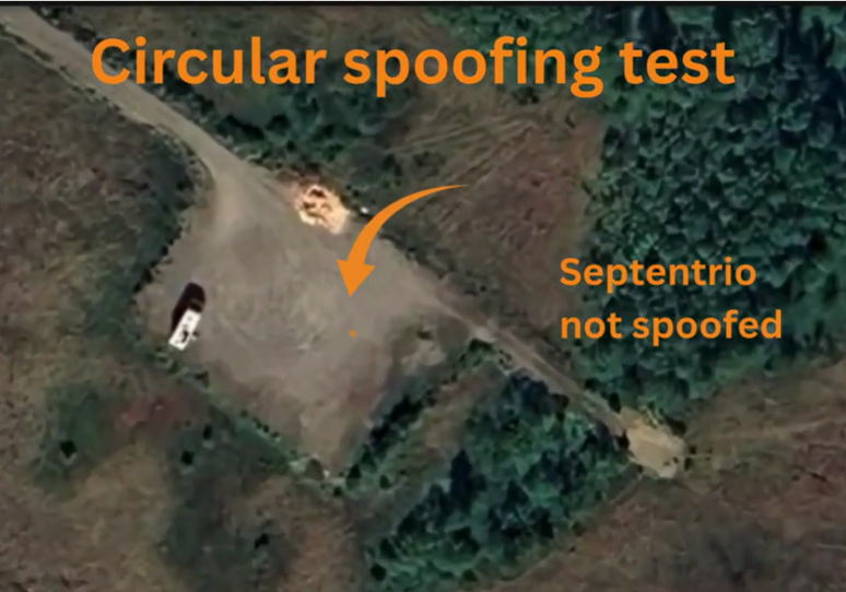 Circular spoofing test - Septentrio not spoofed
