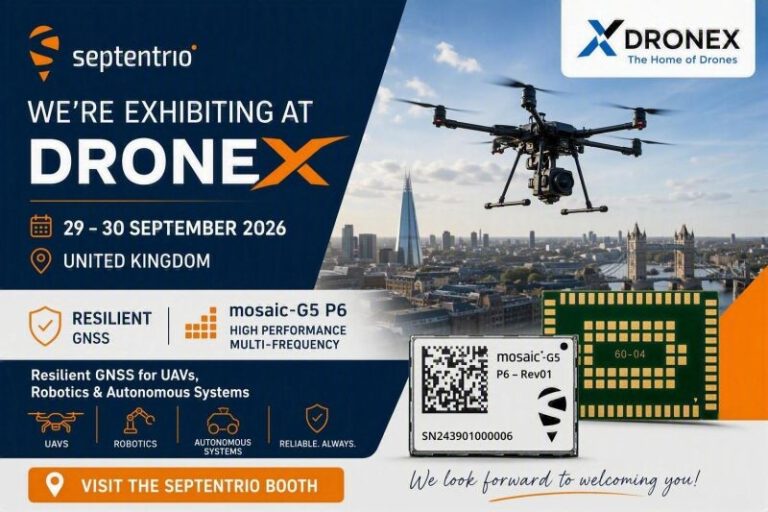 Septentrio at DroneX 2026: Resilient, Lightweight GNSS for Drones and Drone Light Shows