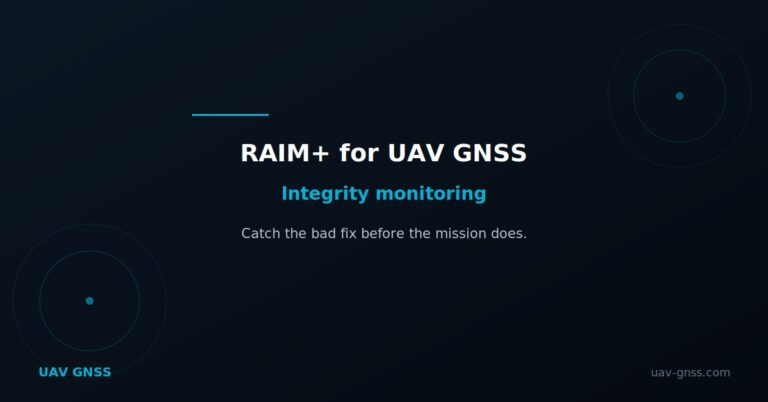RAIM+ integrity monitoring on a UAV GNSS receiver