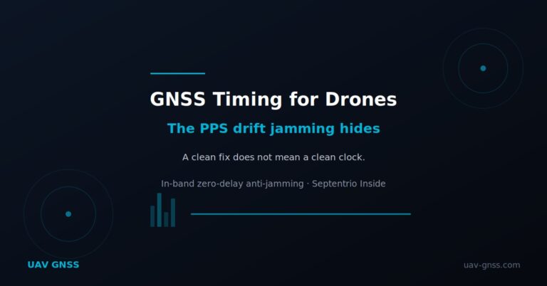 GNSS timing for drones: a clean fix does not mean a clean clock
