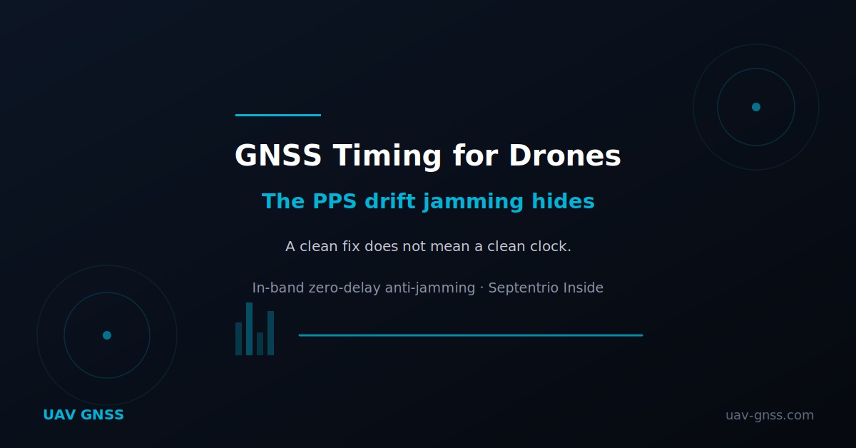 GNSS timing for drones: a clean fix does not mean a clean clock