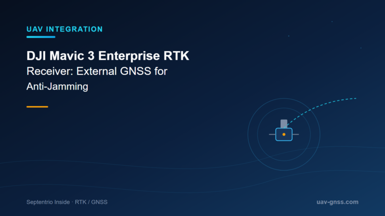 DJI Mavic 3 Enterprise RTK Receiver: External GNSS for Anti-Jamming