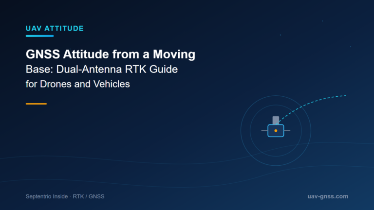 GNSS Attitude from a Moving Base: Dual-Antenna RTK Guide for Drones and Vehicles
