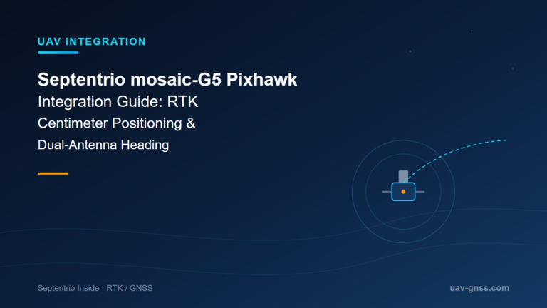 Septentrio mosaic-G5 Pixhawk Integration Guide: RTK Centimeter Positioning & Dual-Antenna Heading